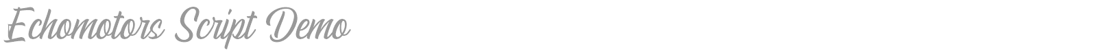 Echomotors Script font preview